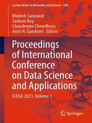 cover image of Proceedings of International Conference on Data Science and Applications